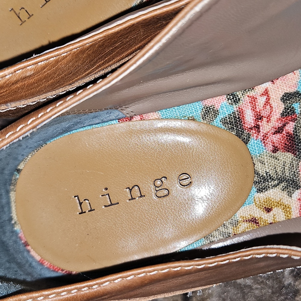 Hinge Oxford Brown Leather Women's Size 9.5 - Picture 2 of 8
